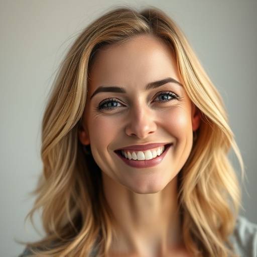 Ritratto di una donna sorridente con luce morbida